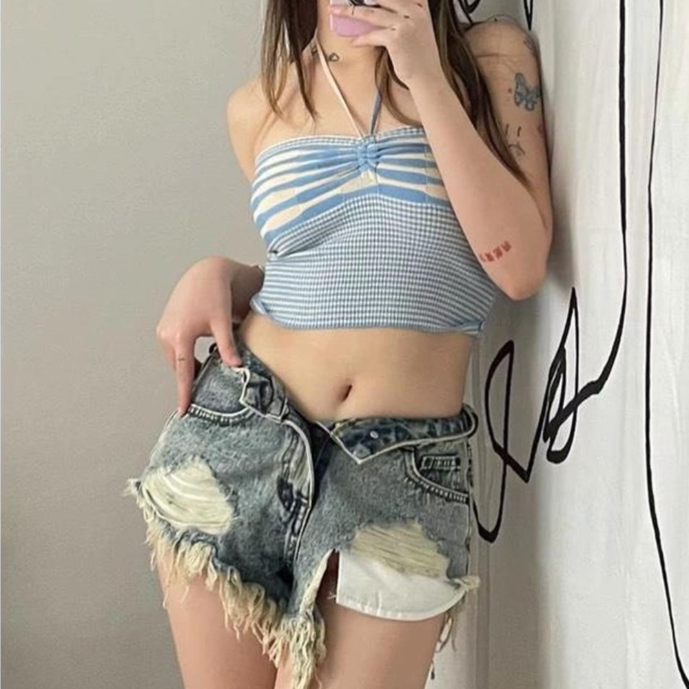 Denim shorts